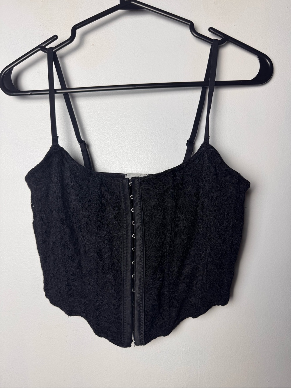 Garage black corset crop top size-Small